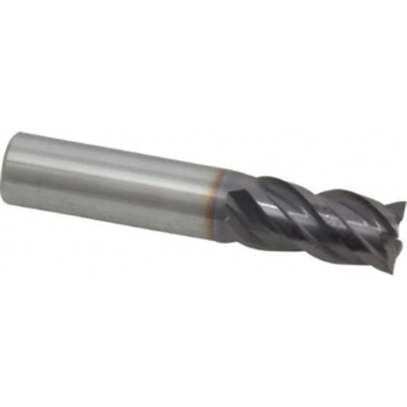 PROMAX Tools 3/8, 5/8 LOC, 3/8 Shank Diam, 2 OAL, 4 Flute, Solid Carbide Square End Mill Single End, AlTiN Finish, Sp...